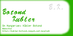 botond kubler business card